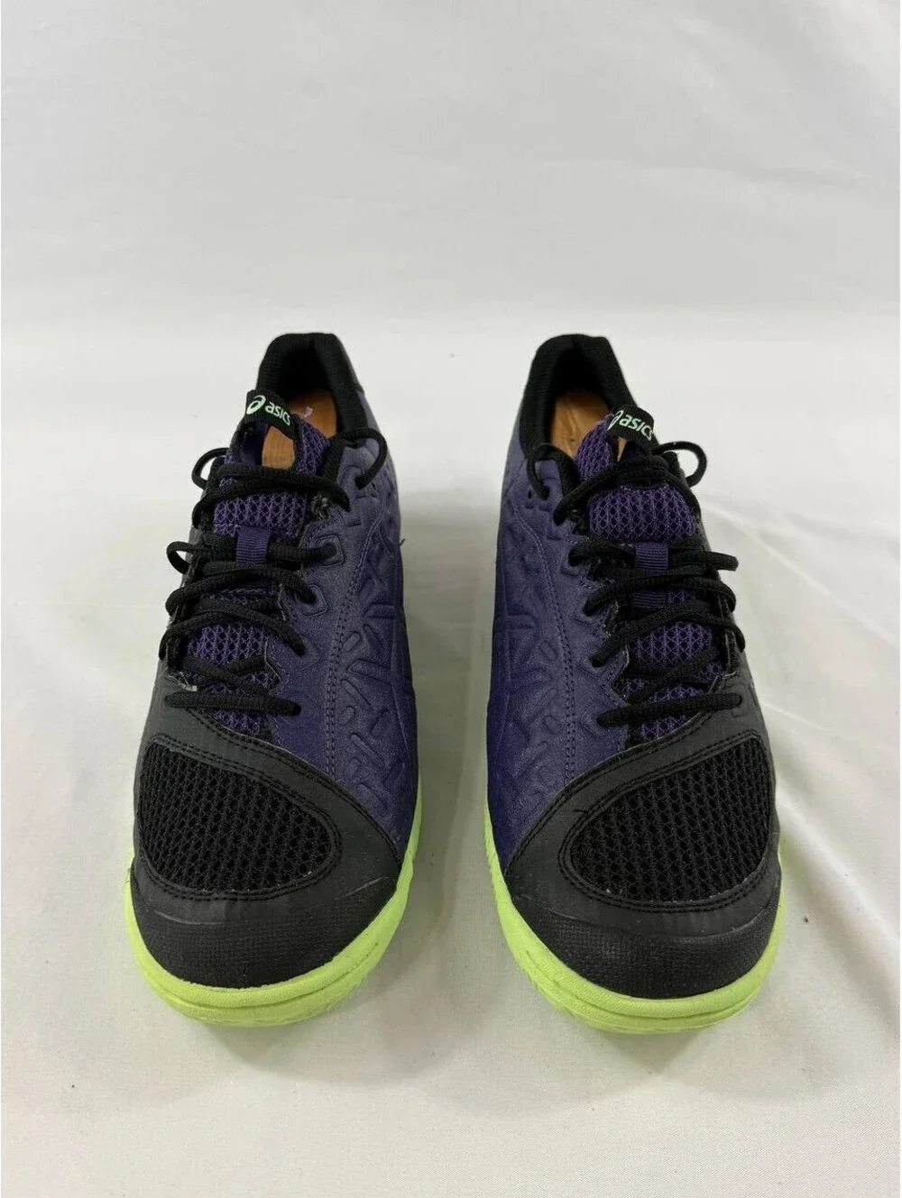 ASICS Court Shoes Mens 11.5 Indoor Volleyball Training Black Purple S567Y